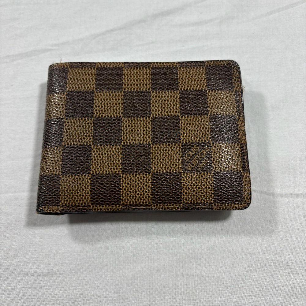 Authentic Louis‎ Vuitton Damier Ebene Canvas Bifold Wallet
